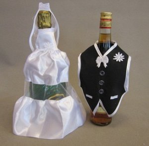 Костюм на шампанское (жених и невеста) (круговой) (цена за 2 шт.)