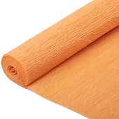 Бумага гофрированная 50 см светло-оранжевая 2,5 м пл.72 г/м2