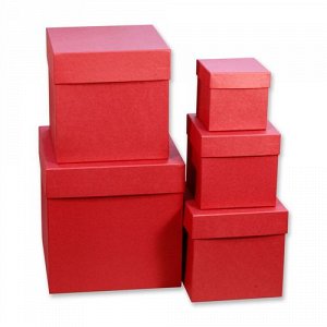 Набор коробок 5в1 Красная фурия 12х12х9 - 6х6х3 см