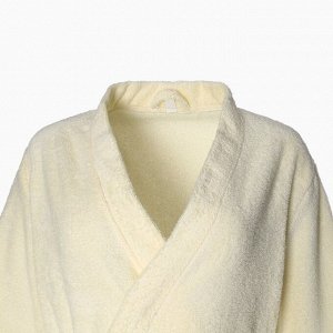 Халат махровый женский Экономь и Я, молочный, 320 г/м2, 100%хл с AIRO