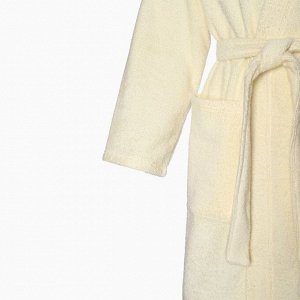 Халат махровый женский Экономь и Я, молочный, 320 г/м2, 100%хл с AIRO