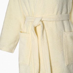 Халат махровый женский Экономь и Я, молочный, 320 г/м2, 100%хл с AIRO