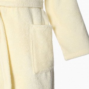Халат махровый женский Экономь и Я, молочный, 320 г/м2, 100%хл с AIRO