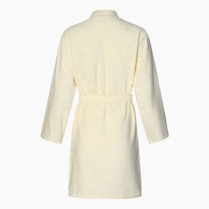 Халат махровый женский Экономь и Я, молочный, 320 г/м2, 100%хл с AIRO
