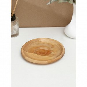 Тарелка деревянная Adelica «Классика», d=16 см, пропитана минеральным маслом, берёза