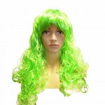 Парик &quot;Кудряшка&quot; длинные волосы зеленый 35 см