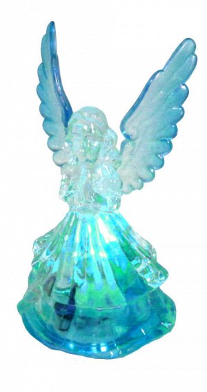 Ангел светящийся голубой, 10 см