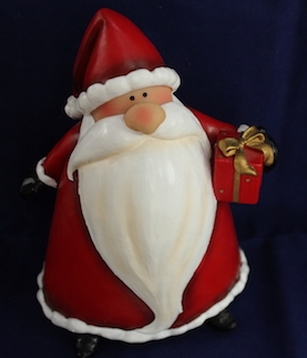 Сувенир керамика Дед Мороз с подарком 16х12 см