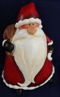 Сувенир керамика Дед Мороз с мешком 16х12 см