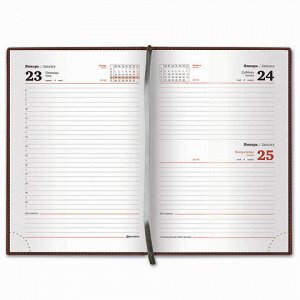 Ежедневник датированный 2018 А6, BRAUBERG Favorite, фактурна