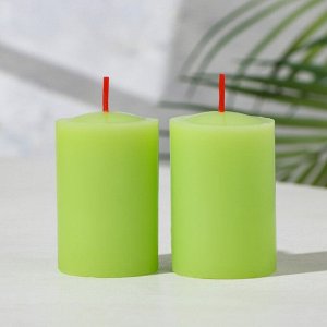 Набор свечей-столбиков 2 шт, 4х6 см, корица