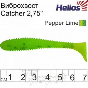 Виброхвост Catcher 2,75"/7 см Pepper Lime 7шт. (HS-1-009) Helios