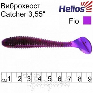 Виброхвост Catcher 3,55"/9 см Fio 5шт. (HS-2-012) Helios