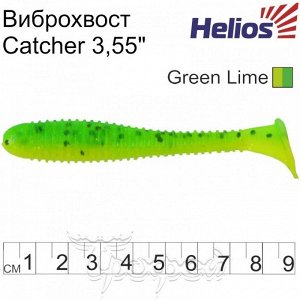 Виброхвост Catcher 3,55"/9 см Green Lime 5шт. (HS-2-010) Helios