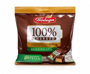 Вафли Без Сахара Победа в горьком шоколаде без сахара "Чаржед", 150 гр