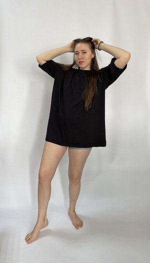 Футболка женская овер сайз, стильная, модная футболка
