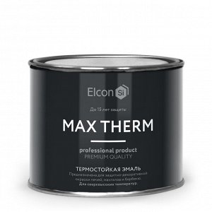 Elcon, Эмаль термостойкая Max Therm 1000 градусов черный 0.4 кг, Элкон