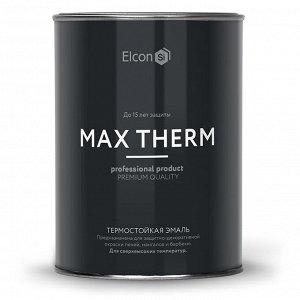 Elcon, Эмаль термостойкая Max Therm 700 градусов графит 0.8 кг, Элкон