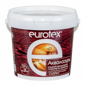 Eurotex, Покрытие защитно-декоративное Аквалазурь бесцветный 0.9 кг, Евротекс