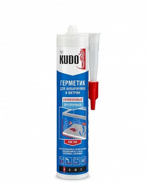 Kudo, Герметик силиконовый для аквариумов и витрин прозрачный 280мл, Кудо