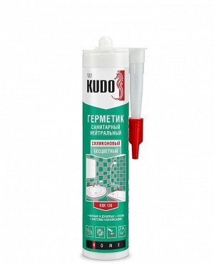 Kudo, Герметик силиконовый нейтральный санитарный прозрачный 280мл, Кудо