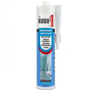 Kudo, Герметик силиконовый санитарный белый 280мл, Кудо