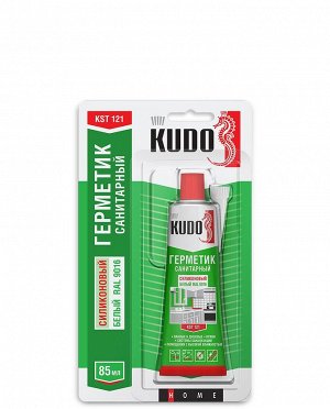 Kudo, Герметик силиконовый санитарный белый 85мл, Кудо