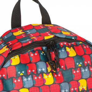 Рюкзак BRAUBERG универсальный, сити-формат, красный, Совята,