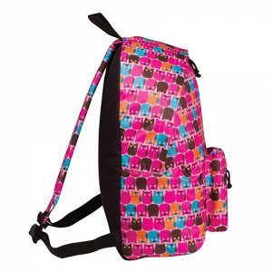 Рюкзак BRAUBERG универсальный, сити-формат, розовый, Совята,