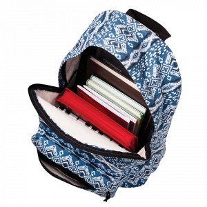 Рюкзак BRAUBERG универсальный, сити-формат, синий коттон, Ис