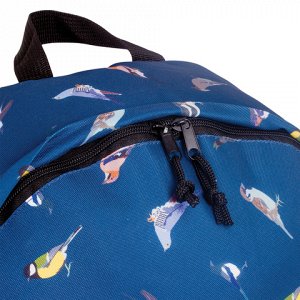Рюкзак BRAUBERG, универсальный, сити-формат, синий, Птицы, 2