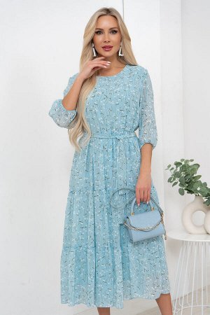 Платье Хелен (голубой/принт) Р11-1075/11