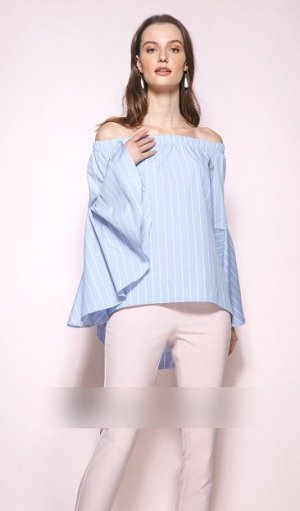 Блузка Хлопок 100% Рост: 170 см. Роскошная блузка выполнена из 100% хлопка, плечт открытые на резинке .Блузки с такими рукавами выглядят женственно и эффектно.Такая блуза должна быть в гардеробе каждо