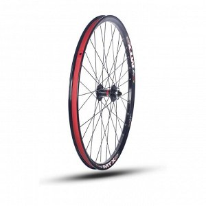 Переднее велосипедное колесо. обод MTX33. втулка Novatec D041SB. 100QR. 26 дюймов. Черный