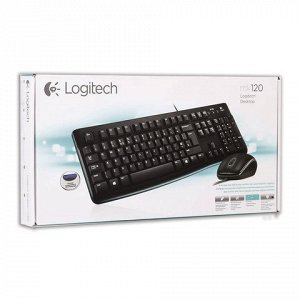 Набор проводной LOGITECH Desktop MK120,USB, клавиатура,мышь