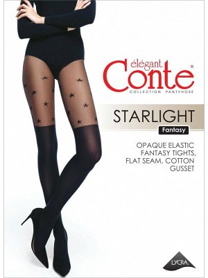 Starlight колготки жен. (Conte) /6/ плотные колготки 50/20 ден, имитация гольфин, с рис."звезды"