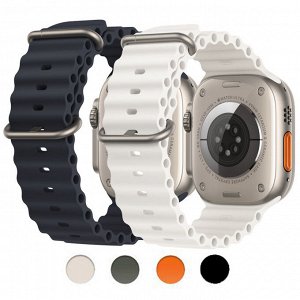 NEW ! Силиконовый ремешок Ocean Watch Band для Apple Watch 42 / 44 / 45 / 49 мм