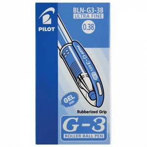 Ручка гелевая PILOT BLN-G3-38 "G-1", корпус прозр., с рез. у