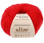 Пряжа &quot;Merino Royal&quot; 100% шерсть 100м/50гр (56 красный)