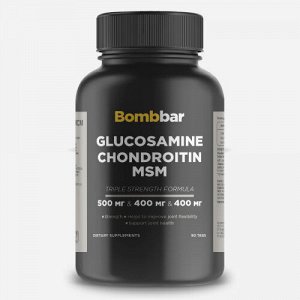 Bombbar Пищевая добавка Pro Глюкозамин Хондроитин МСМ, 90 таб.
