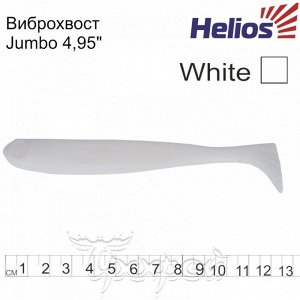 Виброхвост Jumbo 4,95"/12.5 см White 5шт. (HS-7-001) Helios