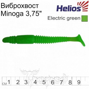 Виброхвост Minoga 3,75"/9.5 см Electric green 5шт. (HS-17-007) Helios