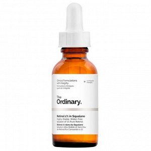 Антивозрастная сквалановая безводная сыворотка с ретинолом  Retinol 1% in Squalane  30 мл