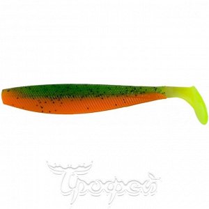 Виброхвост Trofey 5.5"/14см Pepper Green & Orange LT 4шт. (HS-25-032) Helios