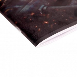 Альбом для рисования А4, 40 листов на скрепке "Танки", обложка мелованная бумага 120 г/м?, внутренний блок офсет 100 г/м?