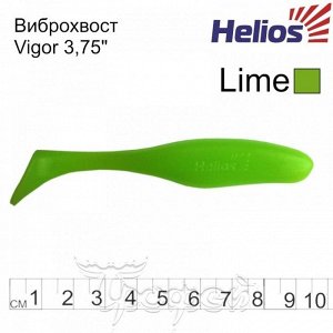 Виброхвост Vigor 3,75"/9.5 см Lime 7шт. (HS-6-008) Helios