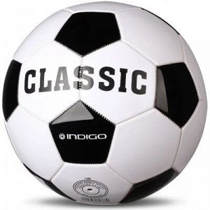 Мяч футбольный №5 INDIGO CLASSIC любительский Бело-черный