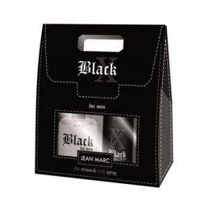 Подарочный набор мужской Jean Marc X Black (дезодорант 150мл + лосьон после бритья 100мл)