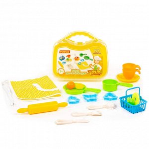 Игрушка "Набор детской посуды" 20 элементов, пластик, в чемоданчике малом (Беларусь)