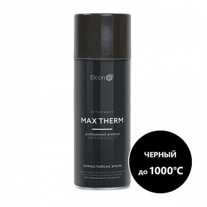 Elcon, Эмаль термостойкая Max Therm 1000 градусов для мангалов черный 520 мл, Элкон